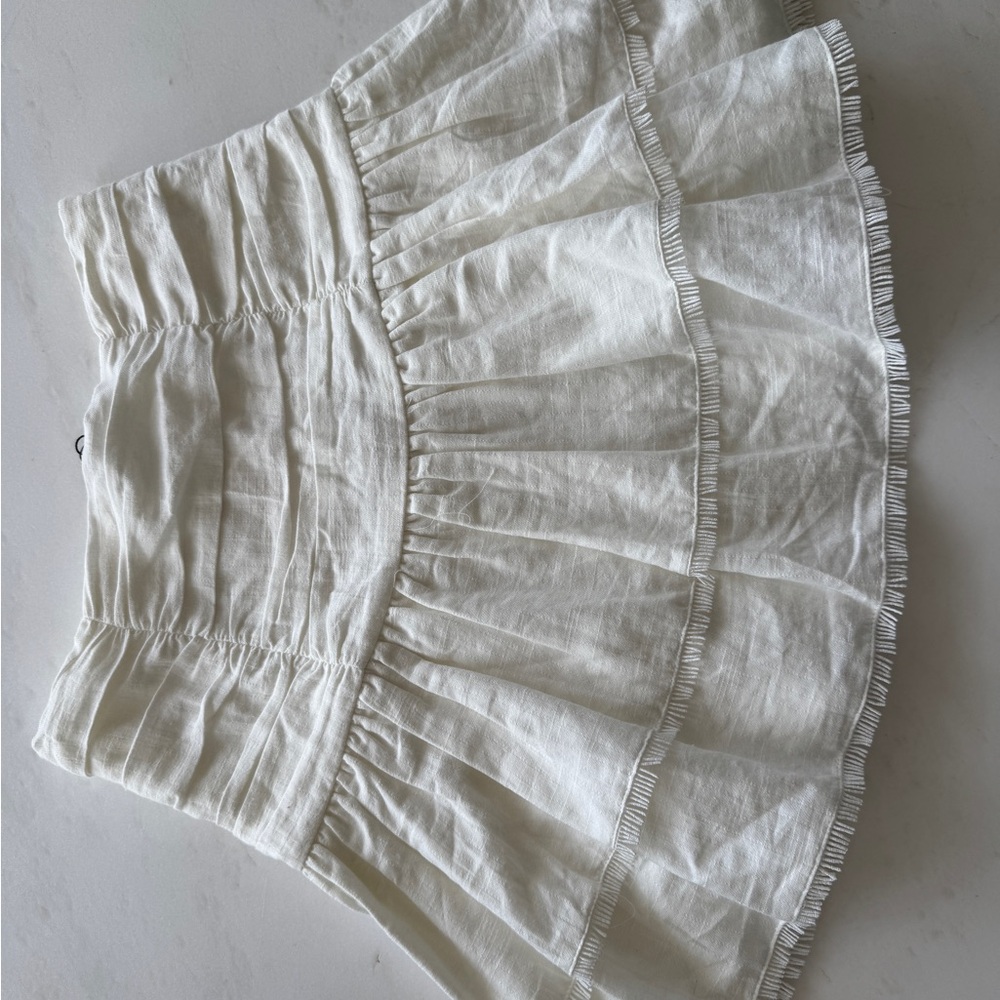 Hello Molly White Ruffled Skirt